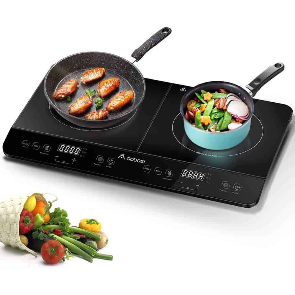 The Aobosi Digital Double Induction Hob.