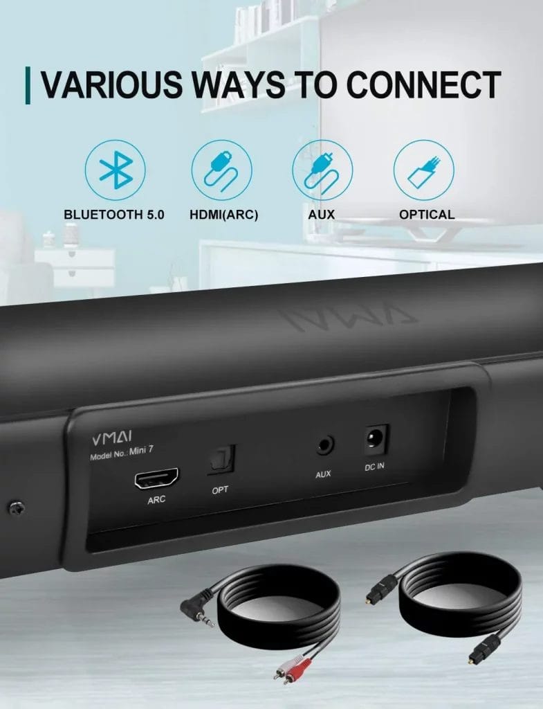 The Best Soundbars For a Small Room Reviews Vmai Mini Soundbar 5